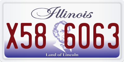 IL license plate X586063