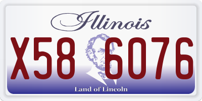 IL license plate X586076