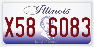 IL license plate X586083