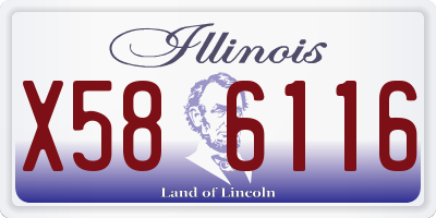 IL license plate X586116