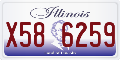 IL license plate X586259