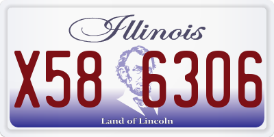 IL license plate X586306