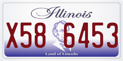 IL license plate X586453