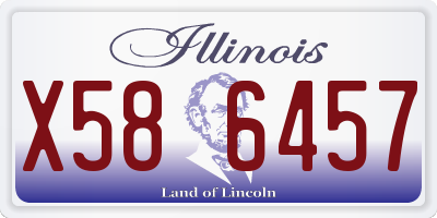 IL license plate X586457