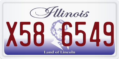 IL license plate X586549