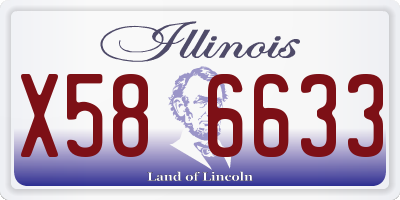 IL license plate X586633