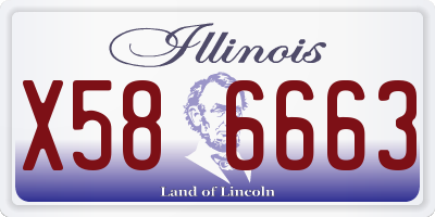 IL license plate X586663