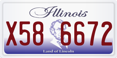 IL license plate X586672