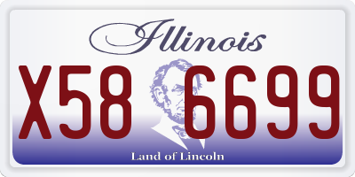 IL license plate X586699