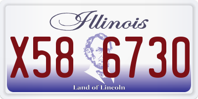 IL license plate X586730