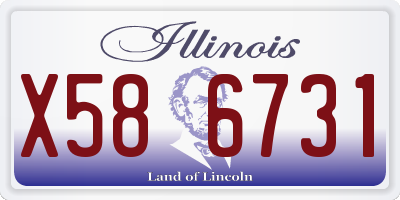 IL license plate X586731