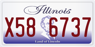 IL license plate X586737