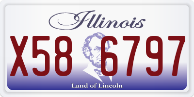 IL license plate X586797