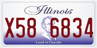 IL license plate X586834