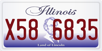 IL license plate X586835