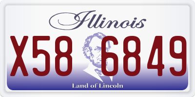 IL license plate X586849