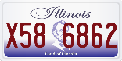 IL license plate X586862