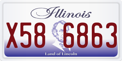 IL license plate X586863