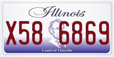 IL license plate X586869