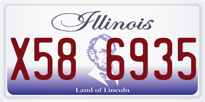 IL license plate X586935