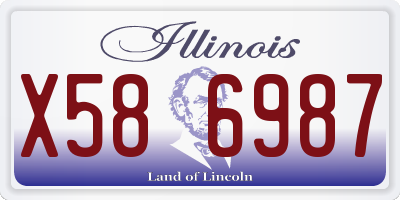 IL license plate X586987