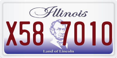 IL license plate X587010