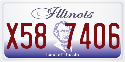 IL license plate X587406