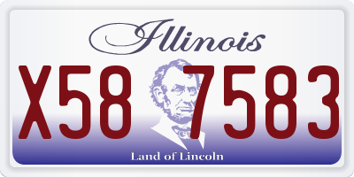 IL license plate X587583