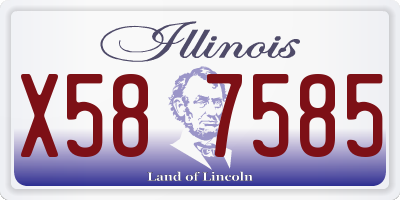 IL license plate X587585