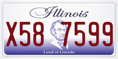 IL license plate X587599