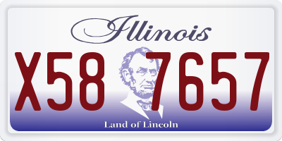 IL license plate X587657