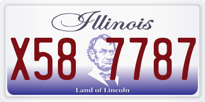 IL license plate X587787