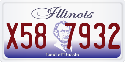 IL license plate X587932