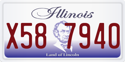 IL license plate X587940
