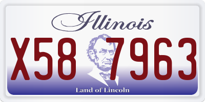 IL license plate X587963