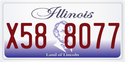 IL license plate X588077