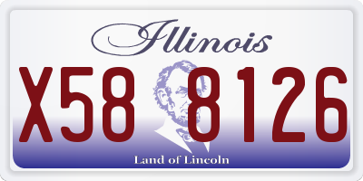 IL license plate X588126