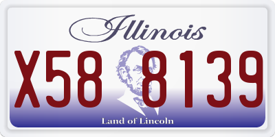 IL license plate X588139