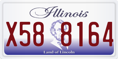 IL license plate X588164