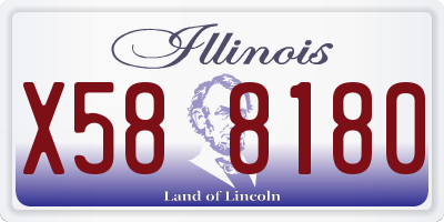 IL license plate X588180