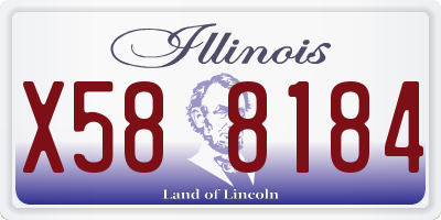 IL license plate X588184