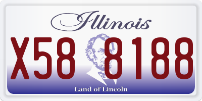 IL license plate X588188