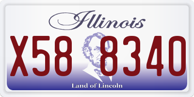 IL license plate X588340