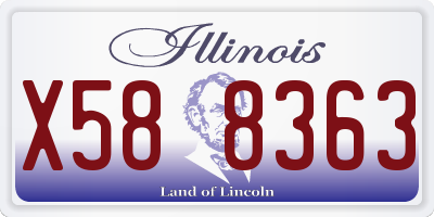 IL license plate X588363
