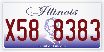 IL license plate X588383