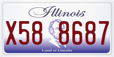 IL license plate X588687