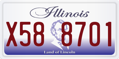 IL license plate X588701