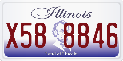 IL license plate X588846