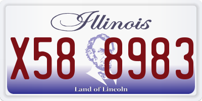 IL license plate X588983