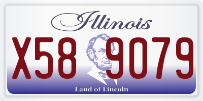 IL license plate X589079